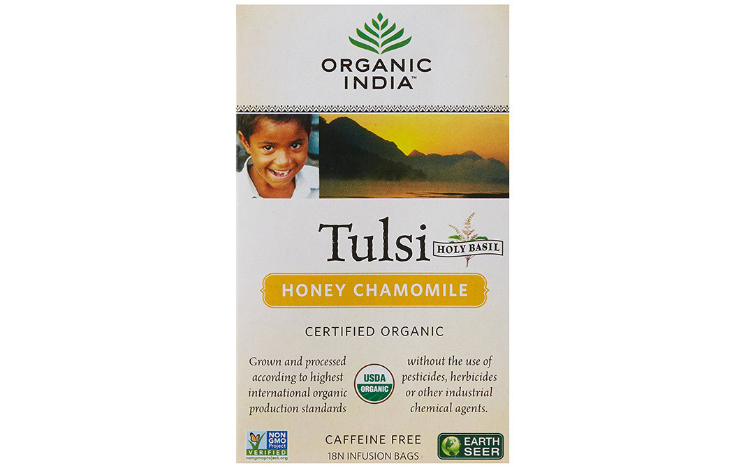 Organic India Tulsi Holy Basil Honey Chamomile   Box  18 pcs